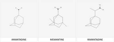 Adamantanes for the treatment of neurodegenerative diseases in the presence of SARS-CoV-2